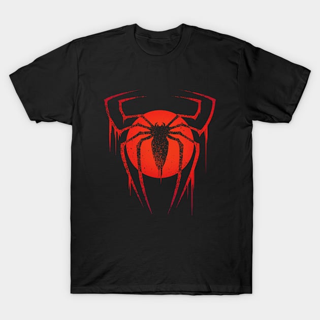 Spooky Spider Symbol (Red) T-Shirt by VanHand